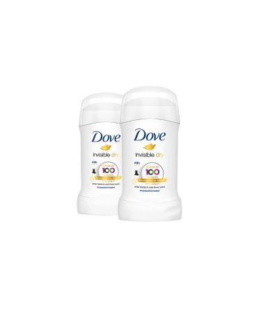 Dove Women's Stick Deodorant Invisible Dry 1/4 Moisturizing Cream Effective 40 ml X2 - Buy Online on GoSupps.com