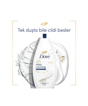 Dove Moisturizing Shower Gel Deeply Nourishing 450ml X2 Shower Loofah Gift - Buy Online on GoSupps.com