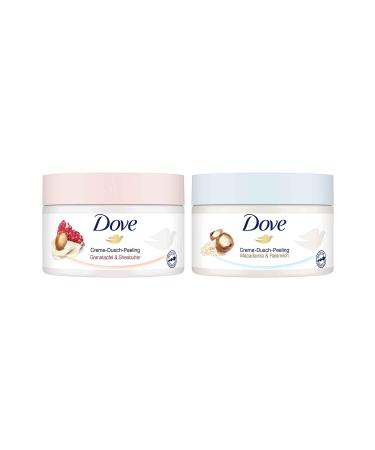Dove Body Scrub Pomegranate Seed & Shea Butter 225 ml Macademia Nut & Rice Milk 225 ml - Buy Online on GoSupps.com