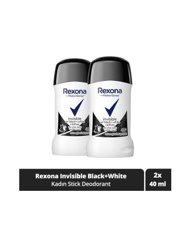 Rexona Women's Stick Deodorant Invisible Black White 40 ml