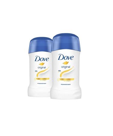 Dove Women Stick Deodorant Original 1/4 Moisturizing Cream Effective 40ml X2 Pieces - Buy Online on GoSupps.com