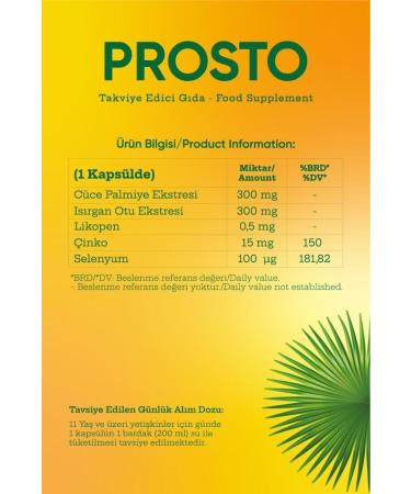 MDC PROSTO (Saw Palmetto Nettle Lycopene Zinc Selenium) 30 Capsules - Buy Online on GoSupps.com