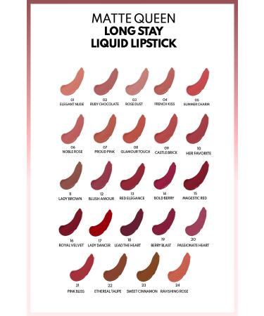 Note Cosmetics Matte Queen Lipstick Permanent Matte Liquid Lipstick - 14 Bold Berry - Red - Buy Online on GoSupps.com