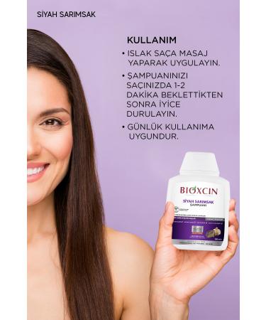 Bioxcin Black Garlic Shampoo 300 Ml - Anti-Hair Loss and Thinning Shampoo - Buy Online on GoSupps.com