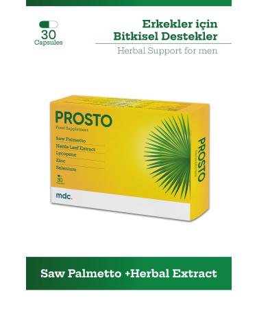 MDC PROSTO (Saw Palmetto Nettle Lycopene Zinc Selenium) 30 Capsules - Buy Online on GoSupps.com