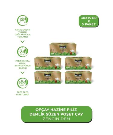 Of ay Hazine Zengindem 30 X 15gr Teapot Tea Bag X 5 Pieces