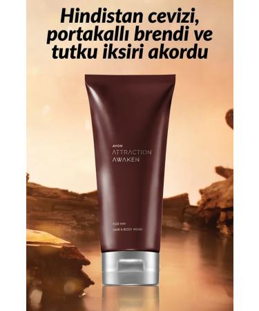 Avon Attraction Awaken Men's Hair and Body Shampoo 200 Ml. - Buy Online on GoSupps.com
