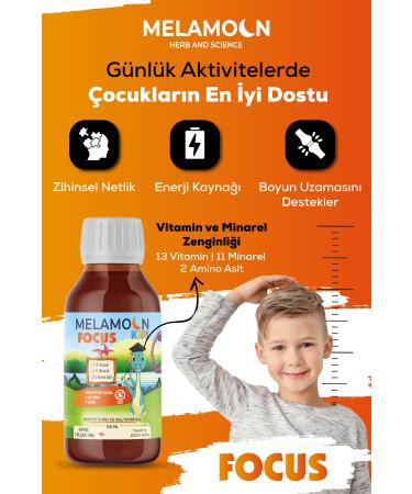 Melamoon Phosphatidylserine L-Arginine L-lysine Multivitamin and Multimineral Containing Supplementary Food 150 ml - Buy Online on GoSupps.com