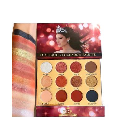 EDA LUXURY BEAUTY Luxury Exotic Eyeshadow Palette Shiny Glitter Matte Metallic Nude Makeup Vegan Glitter Eyeshadow Palette - Buy Online on GoSupps.com