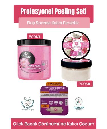 Elioure Post-Epilation Body and Ingrown Hair Peeling Lotus Flower 800gr & Equator Milk 200gr.