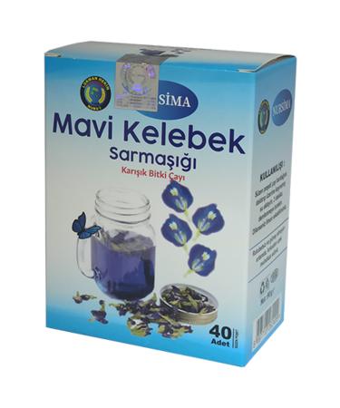 Nursima Blue Butterfly Vine Mixed Herbal Tea 40' Filtering Bags