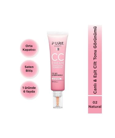 PURE BEAUTY Permanent Lively Bright Appearance Blemish Eliminating CC Cream-0CC5NATURAL eleg.2623