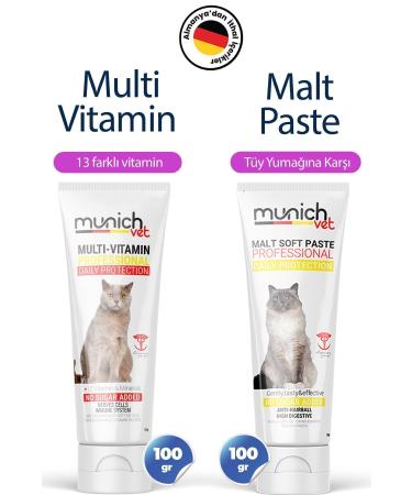 Munich Vet 2-Pack Multi Vitamin Paste 100 gr Malt Paste Anti-Fluff 100 gr (SATISFACTION GUARANTEED) - Buy Online on GoSupps.com