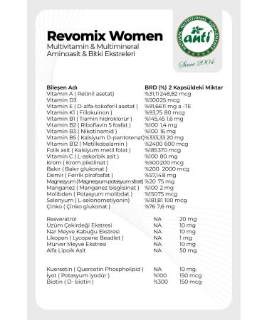anti Revomix Women (Multivitamin Mineral Supplement for Women) - Buy Online on GoSupps.com