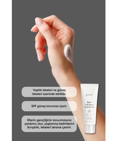 GLOWY Anti-Aging Super Hand Cream with Spf30 30ml - Buy Online on GoSupps.com