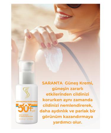 Saranta Cosmetic Sun Cream SPF 50 Anti-Spot and Skin Tone Equalizer 50 ml - Buy Online on GoSupps.com
