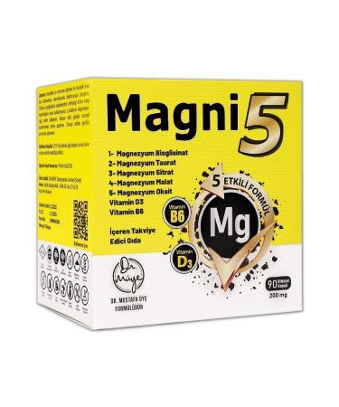 DR M YE Magnesium Complex 5 Effective Form 3 Months 90 Capsules Magni5 B6 D Vit Bisglycinate Taurate Citrate Malate - Buy Online on GoSupps.com