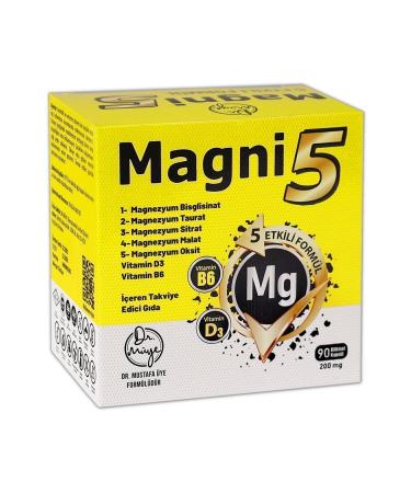 DR M YE Magnesium Complex 5 Effective Form 3 Months 90 Capsules Magni5 B6 D Vit Bisglycinate Taurate Citrate Malate