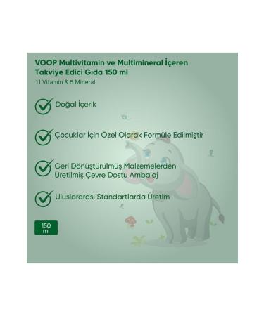 VOOP Multivitamin Multimineral Orange Flavored Syrup 150 ml | 11 Vitamins & 5 Minerals - Buy Online on GoSupps.com