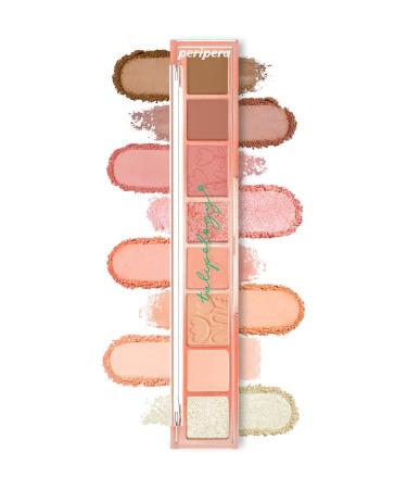 PERIPERA Matte Shiny and Glittery Intense Pigmented Eyeshadow Palette Peripera All Take Mood Palette (15 Tulipology)