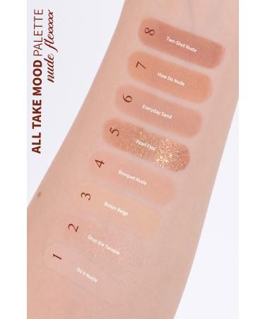 PERIPERA Matte Shiny and Glittery Intense Pigmented Eyeshadow Palette Peripera All Take Mood Palette (07 Nude Flex) - Buy Online on GoSupps.com