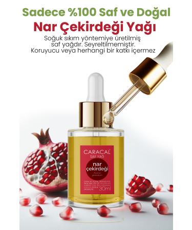 caracal 30ml 0 Pure Cold Pressed Pomegranate Seed Oil Natural And Pure Punica Granatum Pomegranate Seed Oil - Buy Online on GoSupps.com