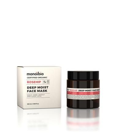 Monoibio Organic Certified Intensive Moisturizing Face Care Mask - Rosehip Deep Moist Face Mask 100 ml - Buy Online on GoSupps.com