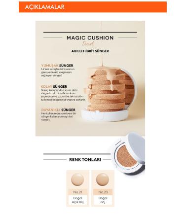 Missha Semi-Matte Look Long-Lasting Cushion Foundation Magic Cushion Cover Lasting SPF50+/PA+++ No.23 - Buy Online on GoSupps.com
