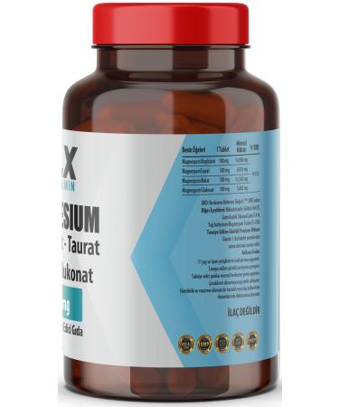 FLX 60 Tablets Magnesium Bisglycinate Malate Taurate Gluconate Magnesium Elements 400 Mg - Buy Online on GoSupps.com