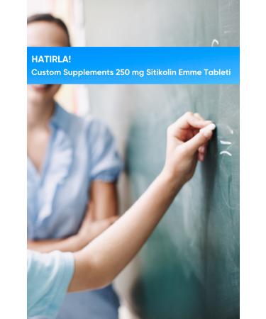 Custom Supplements 250 mg Citicoline Absorption Tablet (30 Tablets) - Buy Online on GoSupps.com