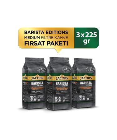 Jacobs Barista Editions Filter Coffee Medium Roast 225 gr X 3 Pieces - Rich and Aromatic