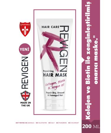 Revigen Repair Hair Mask Contains Collagen Biotin and Argan Oil