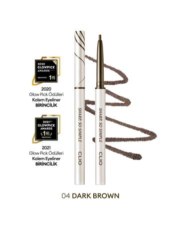 CLIO Waterproof Fine-Tip Eyeliner CLIO Sharp So Simple Waterproof Pencil Liner (004 Dark Brown)