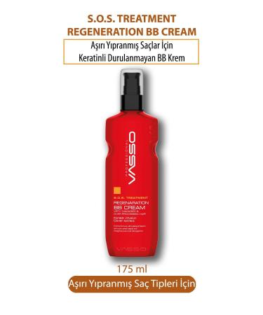 VASSO WOMEN Keratin Leave-In Emergency Rescue BB Cream for Extremely Damaged Hair 175 ml