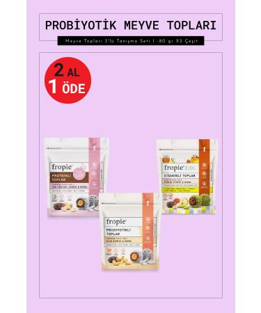 FROPIE Fruit Balls 3-Piece Introduction Set 1 -80 gr X3 Varieties