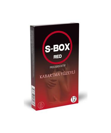 S-Box Red Embossed Surface Condoms 12 Pack