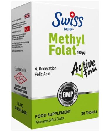 SWISS Bork Methyl Folate 30 Tablets