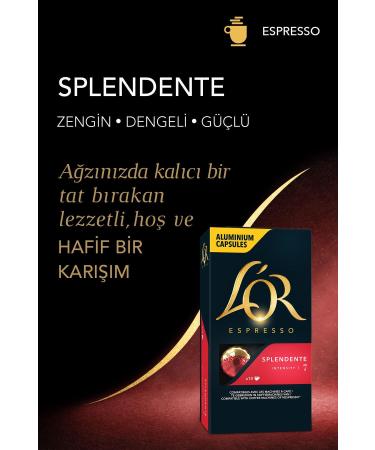 L'OR Espresso 07 Splendente X 100 Capsules - Buy Online on GoSupps.com
