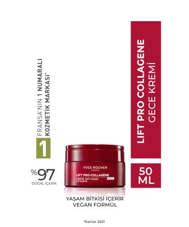 Yves Rocher Skin Plumping Night Cream with Hyaluronic Acid Content and Intense Creamy Structure eleg.3070