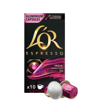 L'OR Espresso Origin India Nespresso Compatible Aluminum Coffee Capsules 10 Pieces