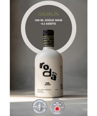 Roda Farm Gemlik Bottle Natural Extra Virgin Olive Oil 500 ml