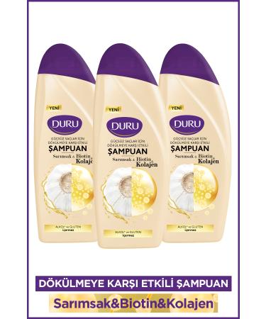 Duru Garlic&Biotin&Collagen Anti-Hair Loss Shampoo 3x500 ml