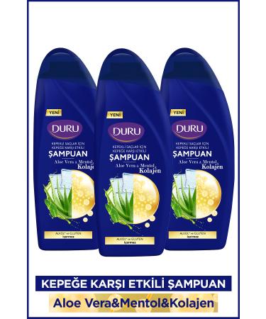 Duru Aloe Vera&menthol&collagen Anti-Dandruff Shampoo 3x500 ml