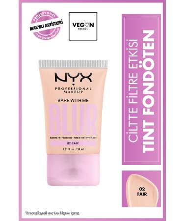 NYX Professional Makeup Blur Tint Skin Filter Effect Foundation - 02 Fair