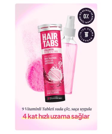 Hairtabs Effervescent Tablets with 9 Vitamins Against Hair Loss