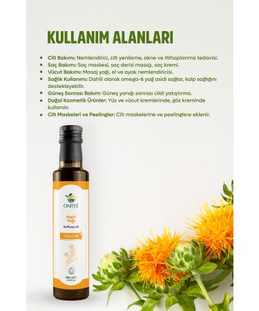 Onites Nature Safflower Oil - 250 ml Detox Effective Consumable Therapeutic Oil - Buy Online on GoSupps.com