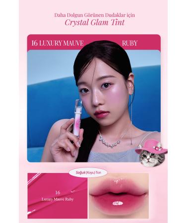 CLIO Non-sticky Intense Shimmer Tint CLIO Crystal Glam Tint (16 Luxury Mauve Ruby) - Buy Online on GoSupps.com