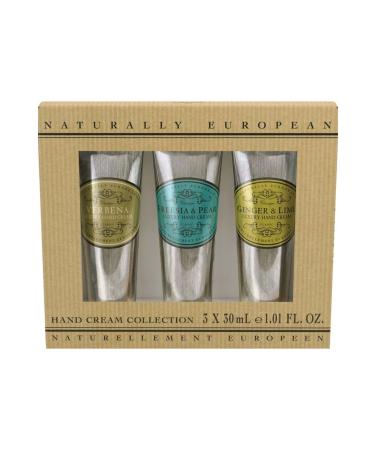 Naturally European Mini Hand Cream Ginger & Lime - Verbena - Freesia & Pear Set 3 x 30 Ml