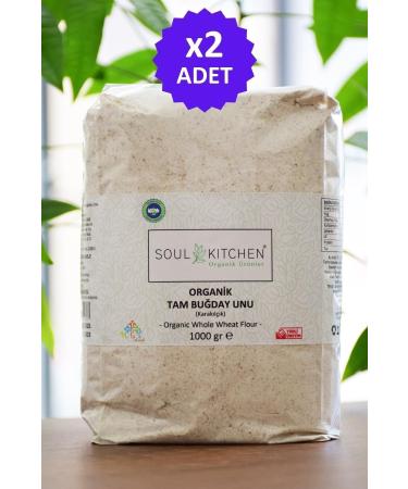 Soul Kitchen Organic Products Organic Whole Wheat Flour (KARAKIL IK) 1000gr - 2-Piece Advantage Set -