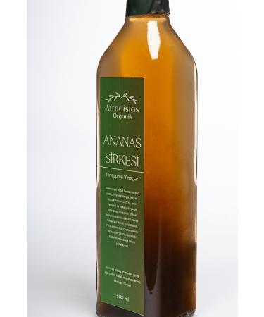 Afrodisias Organic Pineapple Vinegar 500 ml - Additive-Free Natural Fermentation (PINEAPPLE VINEGAR) - Buy Online on GoSupps.com